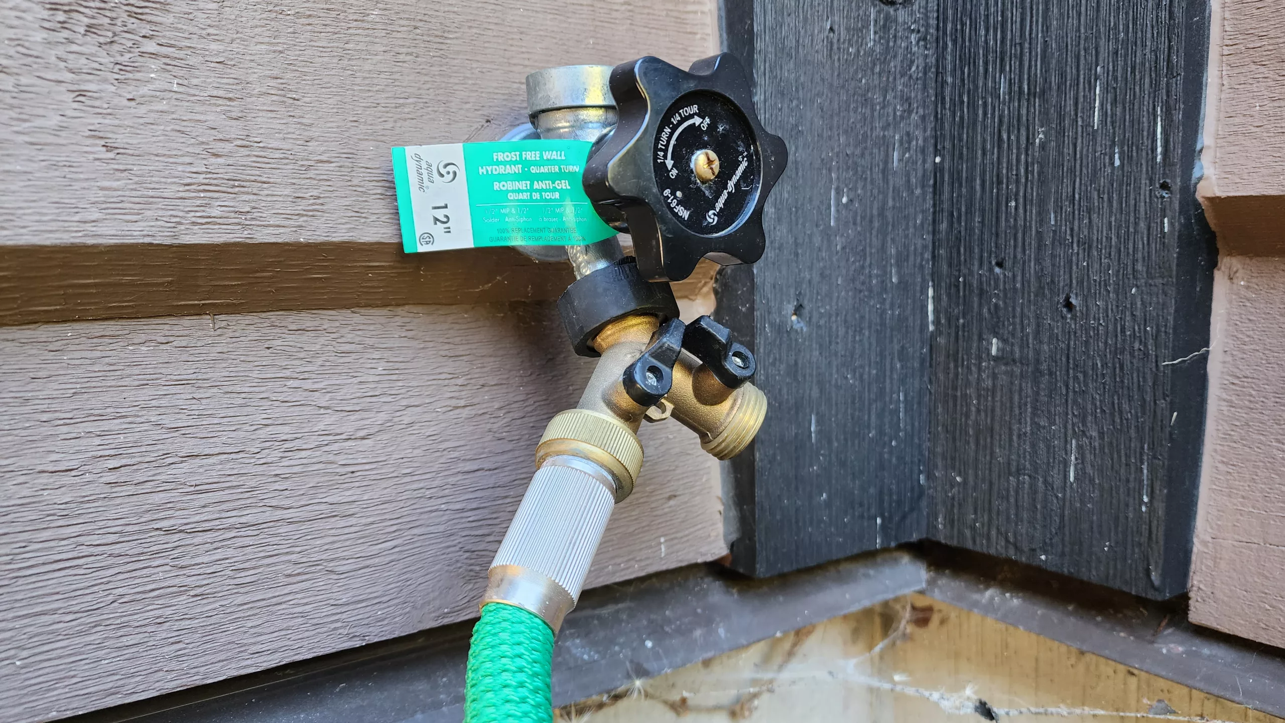 An exterior frost-free hose bib identified during a home inspection
